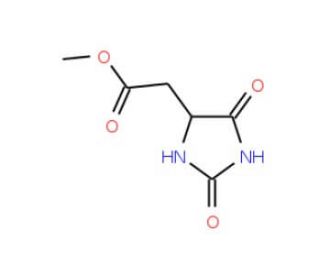 Methyl (2,5-dioxoimidazolidin-4-yl)acetate (CAS 63760-88-3) - chemical structure image