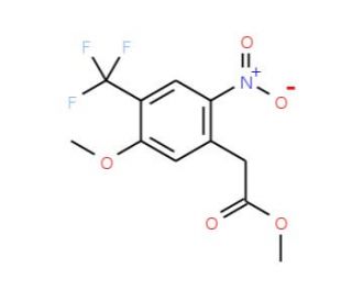 Methyl 2-[5-methoxy-2-nitro-4-(trifluoromethyl)-phenyl]acetate - chemical structure image