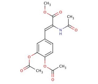 Methyl 2-Acetamido-3-(3,4-diacetoxyphenyl)-2-propenoate (CAS 170699-07-7) - chemical structure image