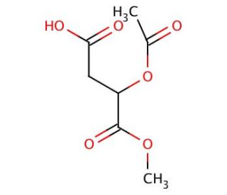 Methyl 2-Acetoxy-3-carboxypropanoate (CAS 20226-93-1) - chemical structure image
