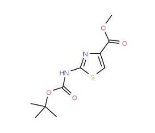 Methyl 2-amino-1,3-thiazole-4-carboxylate, N-BOC protected (CAS 850429-62-8) - chemical structure image