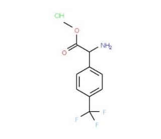 Methyl 2-amino-2-[4-(trifluoromethyl)phenyl]-acetate hydrochloride (CAS 390815-48-2) - chemical structure image