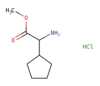Methyl 2-Amino-2-cyclopentylacetate HCl (CAS 477584-83-1) - chemical structure image
