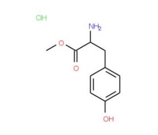 methyl 2-amino-3-(4-hydroxyphenyl)propanoate hydrochloride (CAS 68697-61-0) - chemical structure image
