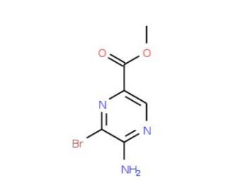 Methyl 2-Amino-3-bromopyrazine-5-carboxylate (CAS 1076198-49-6) - chemical structure image