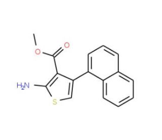 methyl 2-amino-4-(1-naphthyl)thiophene-3-carboxylate (CAS 350997-17-0) - chemical structure image