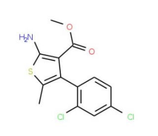 Methyl 2-amino-4-(2,4-dichlorophenyl)-5-methylthiophene-3-carboxylate - chemical structure image