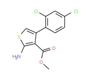 Methyl 2-amino-4-(2,4-dichlorophenyl)thiophene-3-carboxylate - chemical structure image