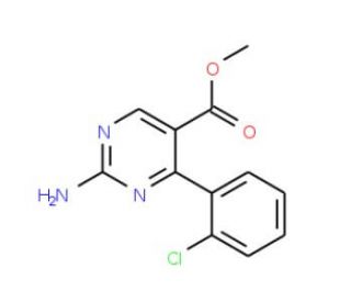 Methyl 2-amino-4-(2-chlorophenyl)pyrimidine-5-carboxylate (CAS 1133115-68-0) - chemical structure image