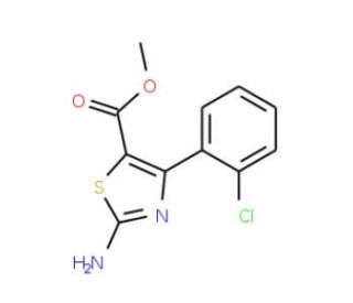 Methyl 2-amino-4-(2-chlorophenyl)thiazole-5-carboxylate (CAS 1065074-40-9) - chemical structure image