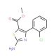 Methyl 2-amino-4-(2-chlorophenyl)thiazole-5-carboxylate (CAS 1065074-40-9) - chemical structure image