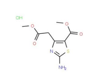 Methyl 2-amino-4-(2-methoxy-2-oxoethyl)thiazole-5-carboxylate hydrochloride (CAS 6497-03-6) - chemical structure image