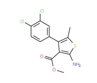 Methyl 2-amino-4-(3,4-dichlorophenyl)-5-methylthiophene-3-carboxylate - chemical structure image