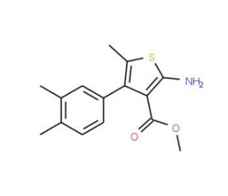 Methyl 2-amino-4-(3,4-dimethylphenyl)-5-methylthiophene-3-carboxylate - chemical structure image