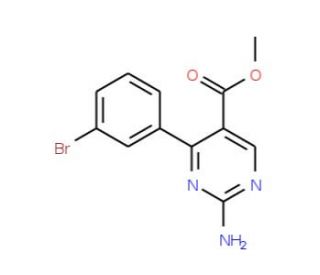 Methyl 2-amino-4-(3-bromophenyl)pyrimidine-5-carboxylate (CAS 1133115-93-1) - chemical structure image
