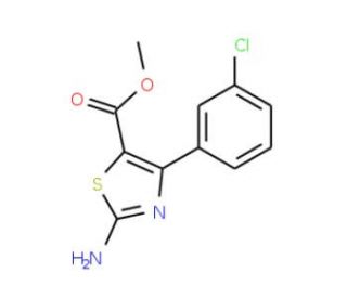 Methyl 2-amino-4-(3-chlorophenyl)thiazole-5-carboxylate (CAS 1065074-45-4) - chemical structure image
