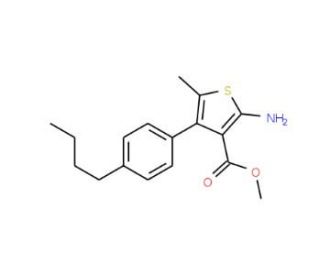 Methyl 2-amino-4-(4-butylphenyl)-5-methylthiophene-3-carboxylate - chemical structure image
