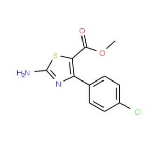 Methyl 2-amino-4-(4-chlorophenyl)thiazole-5-carboxylate (CAS 1065074-65-8) - chemical structure image