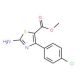 Methyl 2-amino-4-(4-chlorophenyl)thiazole-5-carboxylate (CAS 1065074-65-8) - chemical structure image
