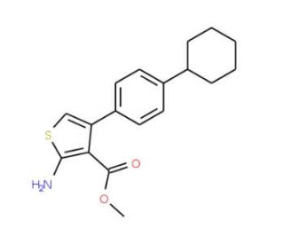 Methyl 2-amino-4-(4-cyclohexylphenyl)thiophene-3-carboxylate - chemical structure image