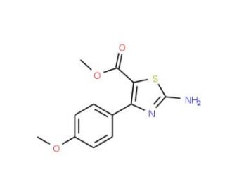Methyl 2-amino-4-(4-methoxyphenyl)thiazole-5-carboxylate (CAS 218631-55-1) - chemical structure image