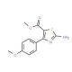 Methyl 2-amino-4-(4-methoxyphenyl)thiazole-5-carboxylate (CAS 218631-55-1) - chemical structure image