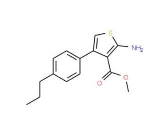 Methyl 2-amino-4-(4-propylphenyl)thiophene-3-carboxylate - chemical structure image