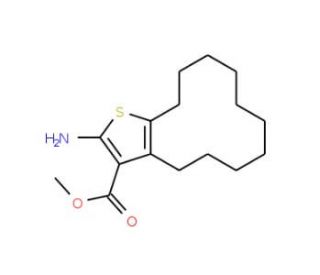 Methyl 2-amino-4,5,6,7,8,9,10,11,12,13-decahydrocyclododeca[b]thiophene-3-carboxylate - chemical structure image