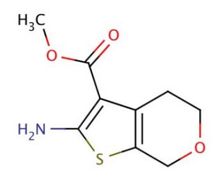 Methyl 2-amino-4,7-dihydro-5H-thieno[2,3-c]pyran-3-carboxylate - chemical structure image