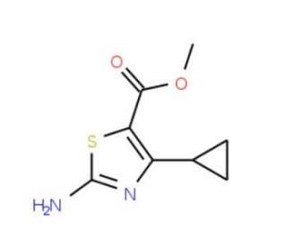 Methyl 2-amino-4-cyclopropylthiazole-5-carboxylate (CAS 1065074-61-4) - chemical structure image
