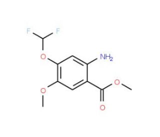 methyl 2-amino-4-(difluoromethoxy)-5-methoxybenzoate (CAS 923683-37-8) - chemical structure image
