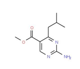 Methyl 2-amino-4-isobutylpyrimidine-5-carboxylate (CAS 1133115-97-5) - chemical structure image