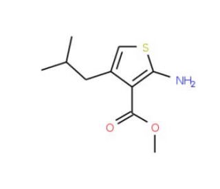 methyl 2-amino-4-isobutylthiophene-3-carboxylate - chemical structure image