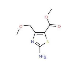 Methyl 2-amino-4-(methoxymethyl)-1,3-thiazole-5-carboxylate (CAS 905807-82-1) - chemical structure image