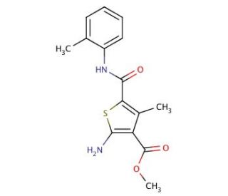 Methyl 2-amino-4-methyl-5-{[(2-methylphenyl)amino]carbonyl}thiophene-3-carboxylate - chemical structure image
