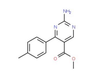 Methyl 2-amino-4-p-tolylpyrimidine-5-carboxylate (CAS 1133115-58-8) - chemical structure image