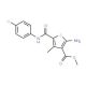 Methyl 2-amino-5-{[(4-chlorophenyl)amino]-carbonyl}-4-methylthiophene-3-carboxylate - chemical structure image