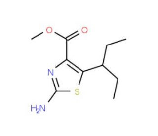 Methyl 2-amino-5-(1-ethylpropyl)-1,3-thiazole-4-carboxylate - chemical structure image
