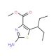 Methyl 2-amino-5-(1-ethylpropyl)-1,3-thiazole-4-carboxylate - chemical structure image