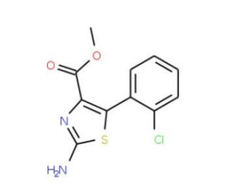 Methyl 2-amino-5-(2-chlorophenyl)-1,3-thiazole-4-carboxylate - chemical structure image