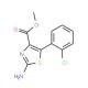 Methyl 2-amino-5-(2-chlorophenyl)-1,3-thiazole-4-carboxylate - chemical structure image