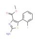 Methyl 2-amino-5-(2-fluorophenyl)-1,3-thiazole-4-carboxylate (CAS 886361-38-2) - chemical structure image