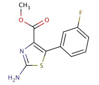 Methyl 2-amino-5-(3-fluorophenyl)-1,3-thiazole-4-carboxylate (CAS 127918-93-8) - chemical structure image