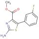 Methyl 2-amino-5-(3-fluorophenyl)-1,3-thiazole-4-carboxylate (CAS 127918-93-8) - chemical structure image