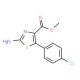 Methyl 2-amino-5-(4-chlorophenyl)-1,3-thiazole-4-carboxylate (CAS 127918-92-7) - chemical structure image
