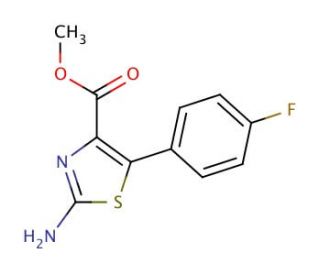 Methyl 2-amino-5-(4-fluorophenyl)-1,3-thiazole-4-carboxylate (CAS 886361-30-4) - chemical structure image