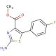 Methyl 2-amino-5-(4-fluorophenyl)-1,3-thiazole-4-carboxylate (CAS 886361-30-4) - chemical structure image