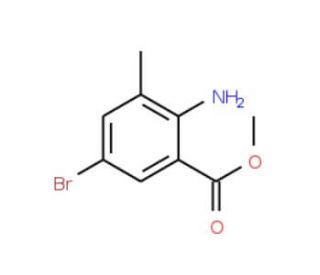 Methyl 2-amino-5-bromo-3-methylbenzenecarboxylate (CAS 206548-14-3) - chemical structure image