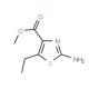 Methyl 2-amino-5-ethyl-1,3-thiazole-4-carboxylate (CAS 28942-54-3) - chemical structure image