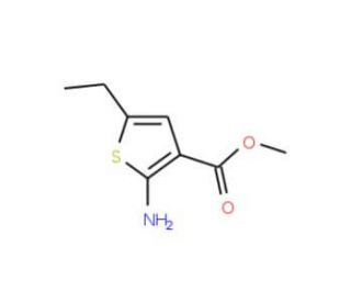 methyl 2-amino-5-ethylthiophene-3-carboxylate (CAS 19156-63-9) - chemical structure image